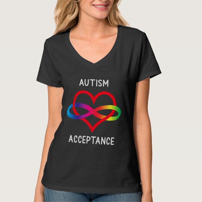 Pro Acceptance Neurodiversity For Infinity Autism  T-Shirt (Front)