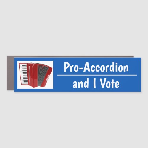 Pro_Accordion and I Vote Political Car Magnet