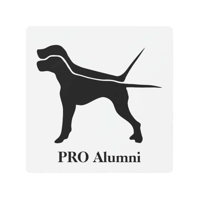 PRO Alumni metal sign wall art (Front)