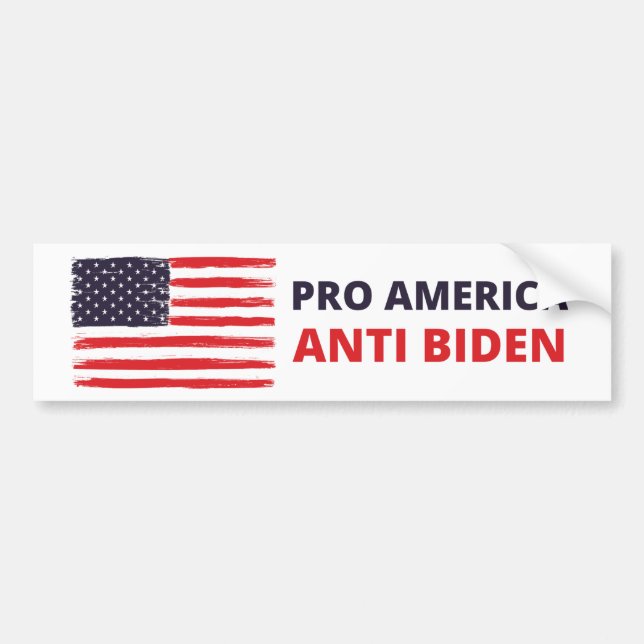 Pro America Anti Biden Bumper Sticker (Front)