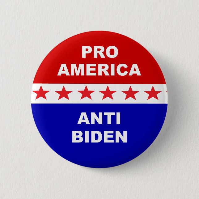 Pro America Anti Biden Button (Front)