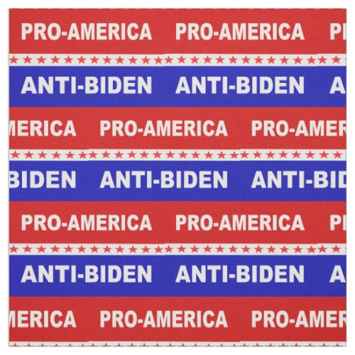 Pro_America Anti_Biden red white and blue Fabric