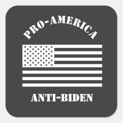 Pro America Anti Biden T_Shirt Button Square Sticker