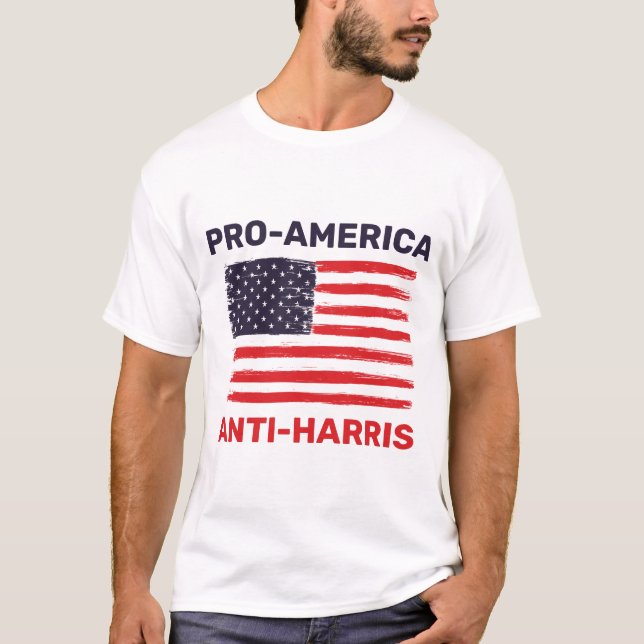 Pro America Anti Harris Customized T-Shirt (Front)