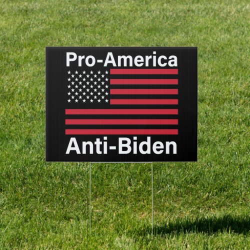 Pro America anti Joe Biden Vintage US Flag Sign