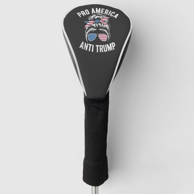 Pro-America Anti-Trump American USA Flag Resist Golf Head Cover (Front)