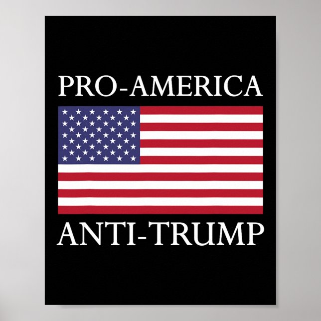 Pro-america Anti-trump - American Usa Flag Resist  Poster (Front)