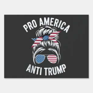 Pro-America Anti-Trump American USA Flag Resist Sign