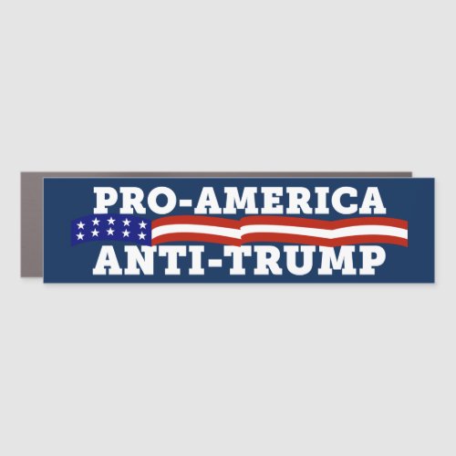 Pro_America Anti_Trump Bumper Car Magnet