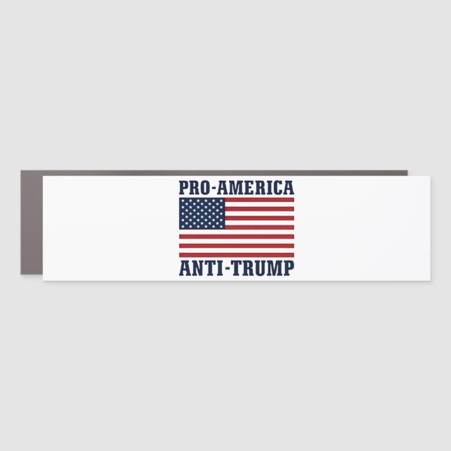 Pro-America Anti-Trump Bumper Sticker Car Magnet (Front)