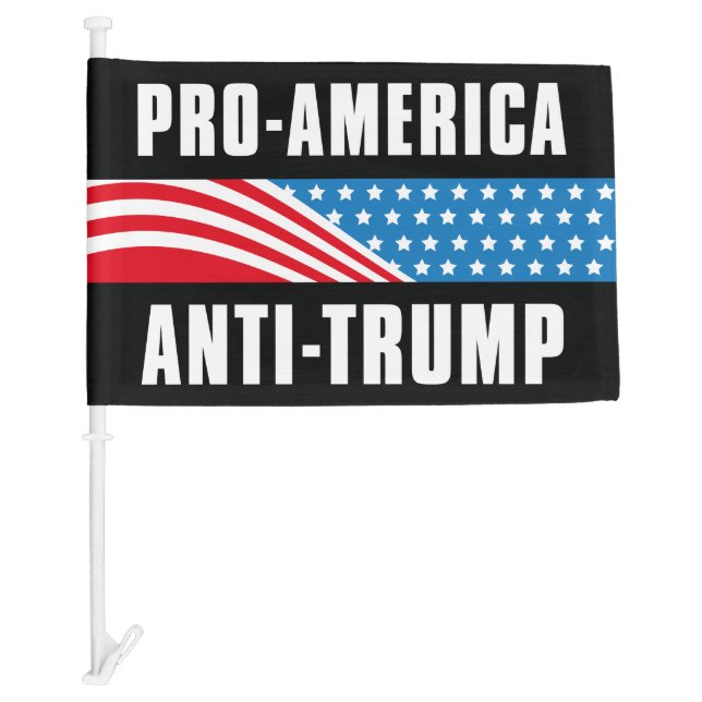 Pro-America Anti-Trump Car Flag (Front)