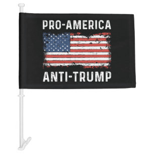 Pro-America Anti-Trump Car Flag