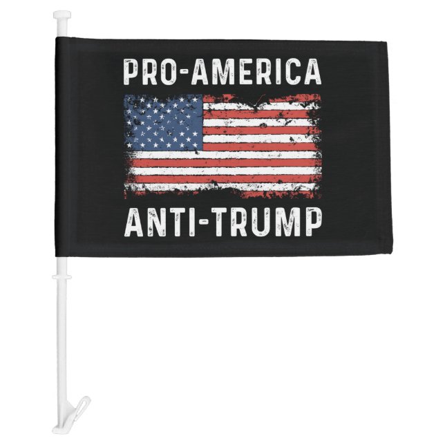 Pro-America Anti-Trump Car Flag (Front)