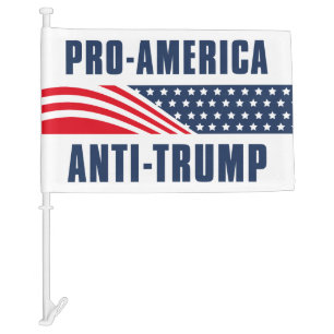 Pro-America Anti-Trump Car Flag