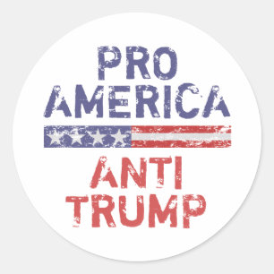 Pro-America Anti-Trump Classic Round Sticker