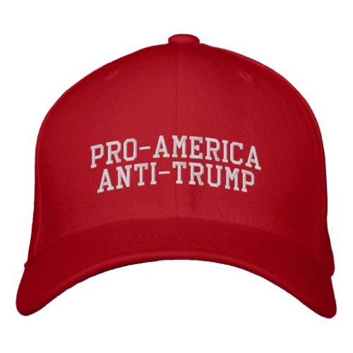 PRO_AMERICA ANTI_TRUMP EMBROIDERED BASEBALL CAP
