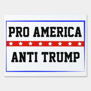 Pro America Anti Trump Sign