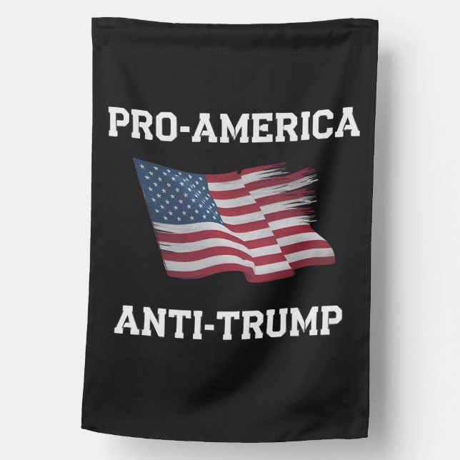 Pro America Anti Trump Vintage USA Flag (Front)