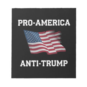 Pro America Anti Trump Vintage USA Flag Notepad