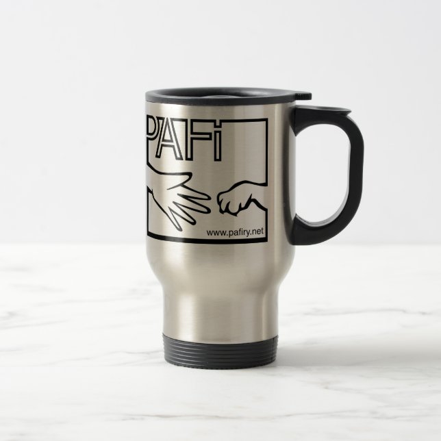 Pro Animals Finland BW Logo Travel Mug (Right)