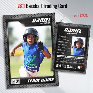 PRO Baseball Card with Stats Player Trading Card 
