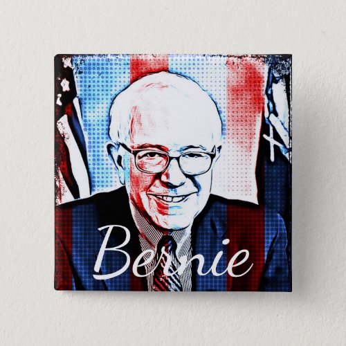 Pro Bernie Sanders Support Digital Art Button