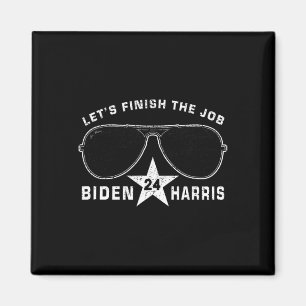 Pro Biden Harris President Democracy Campaign Vint Magnet