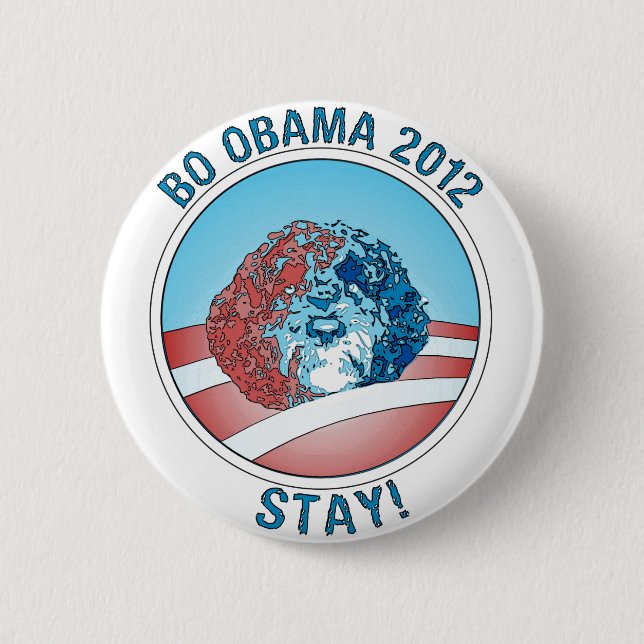Pro-Bo Obama Dog 2012 Pinback Button (Front)