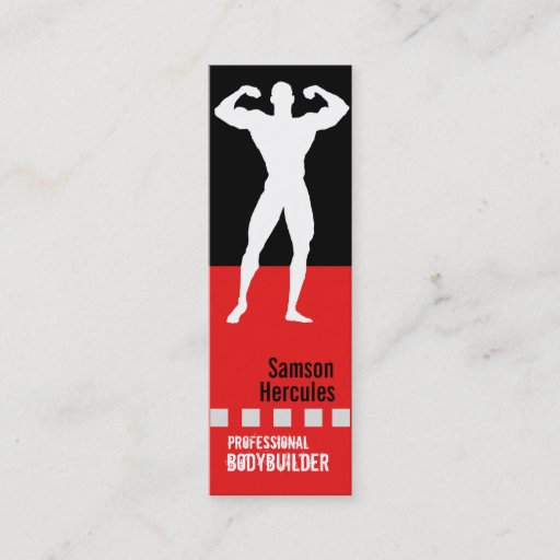 Customizable Pro Bodybuilder Business Card