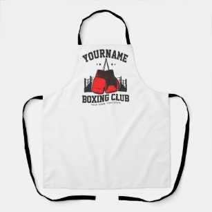 Pro Boxer ADD NAME Red Gloves Boxing Ring Training Apron