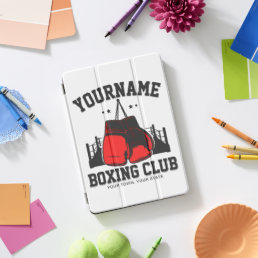 Pro Boxer ADD NAME Red Gloves Boxing Ring Training iPad Pro Cover