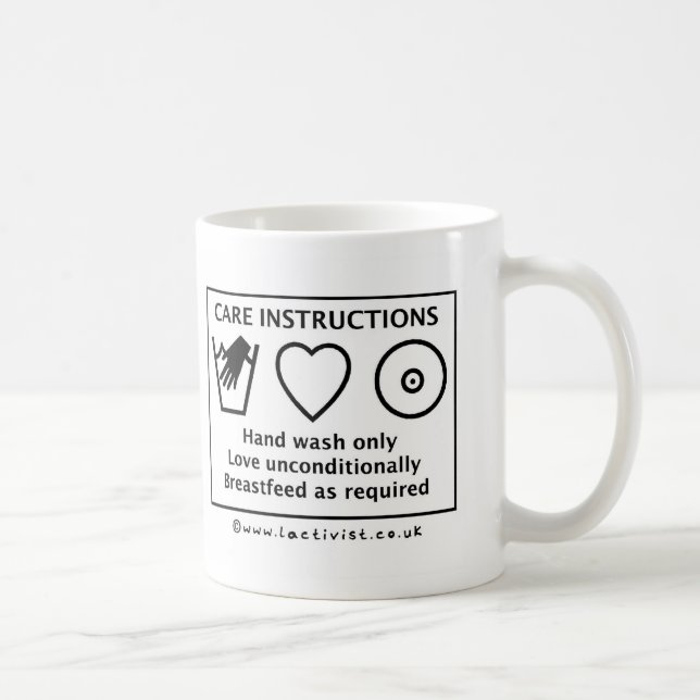 Pro Breastfeeding Care Instructions Mug (Right)