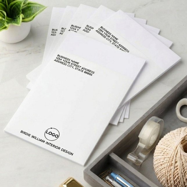 Pro Business Envelopes With Logo & Address | White Envelope Mailers (minimalist white business shipping supplies, professional logo custom mailing envelopes)