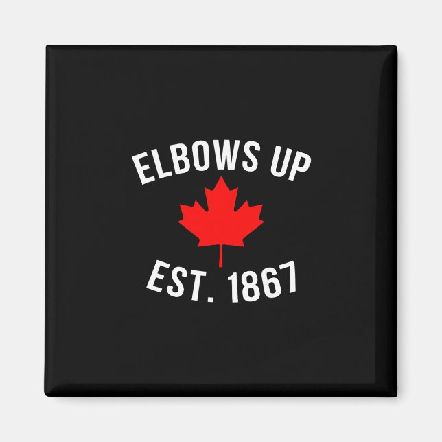 Pro Canada Elbows Up Established 1867  Magnet (Front)