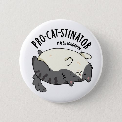 Pro_cat_stinator Funny Cat Pun Button
