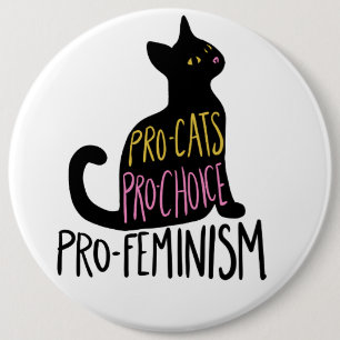 Pro-cats Pro-choice pro-feminism Button