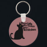 pro-cats pro-choice pro-feminism  keychain<br><div class="desc">pro-cats pro-choice pro-feminism</div>