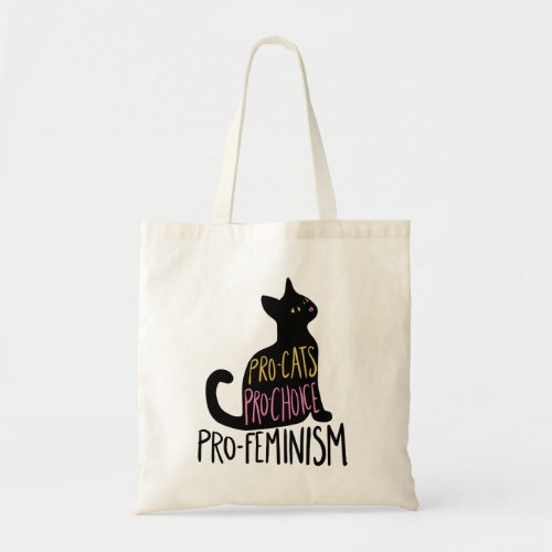 Pro_cats pro_choice pro_feminism tote bag