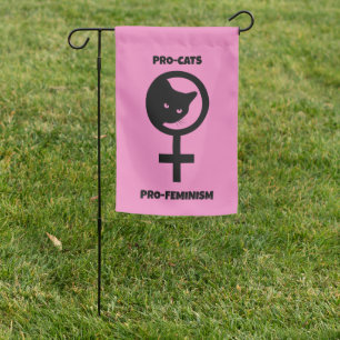 Pro Cats Pro Feminism Garden Flag