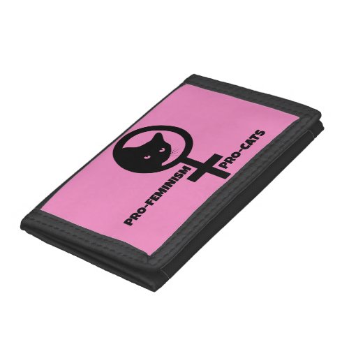 Pro Cats Pro Feminism Trifold Wallet