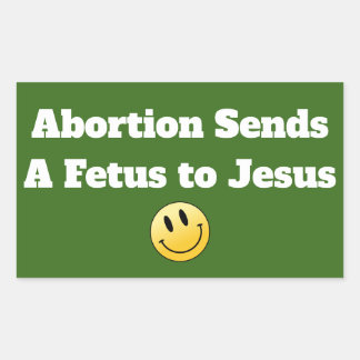 Pro Choice Abortion Jesus Fetus Reproductive right Rectangular Sticker