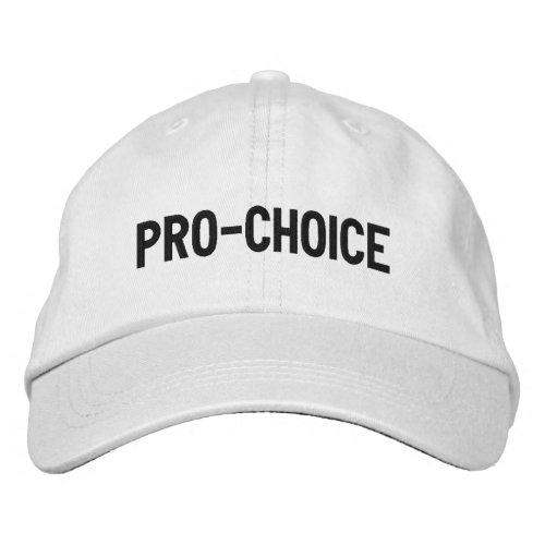 Pro Choice black white abortion rights minimalist Embroidered Baseball Cap