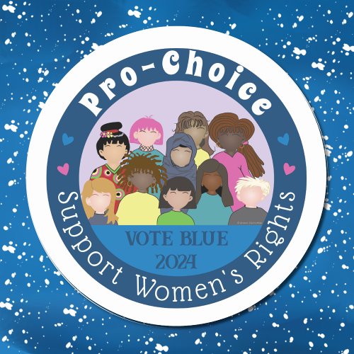 Pro_Choice  Blue Round Stickers