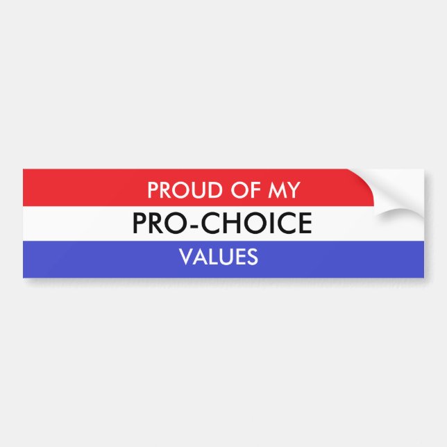 Pro-Choice Bumper Sticker (Front)