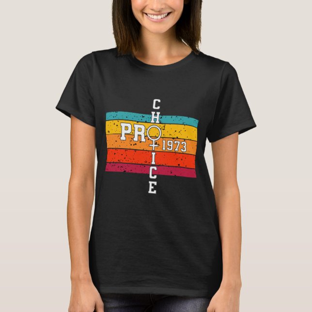 Pro Choice Defend Roe v Wade 1973 Reproductive Rig T-Shirt (Front)