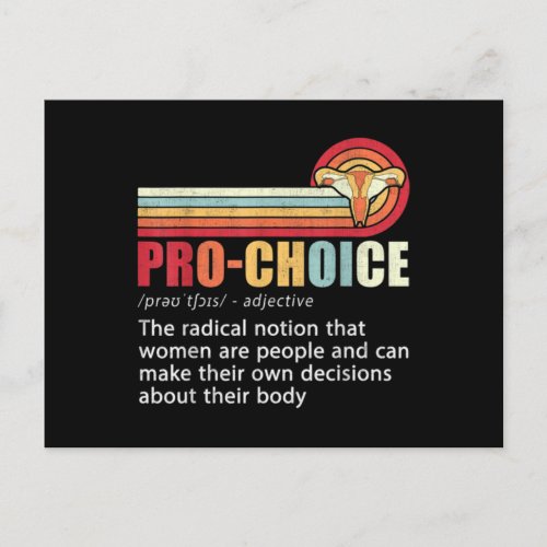 Pro Choice Definition Feminist Womens Rights My B Postcard
