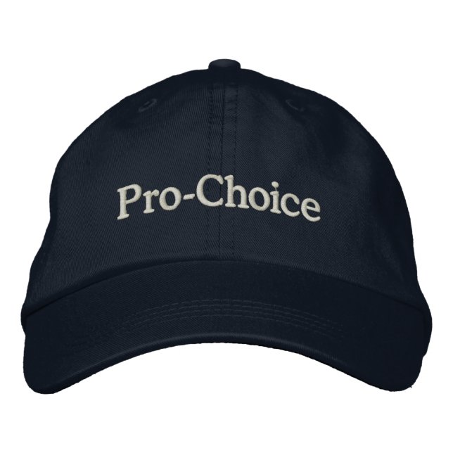 Pro-Choice Embroidered Baseball Cap (Front)
