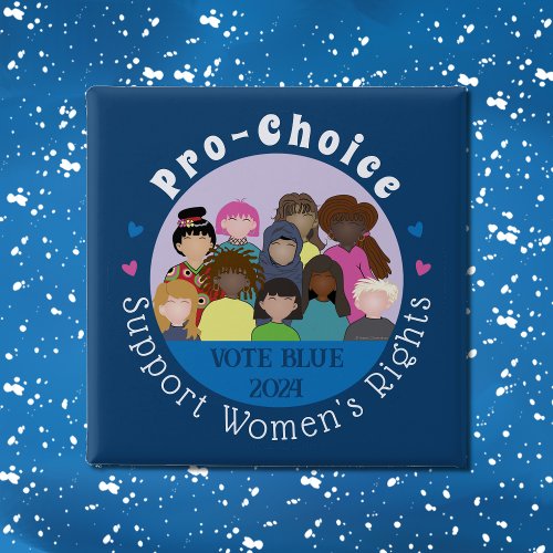 Pro_Choice  Feminist Blue Square Button