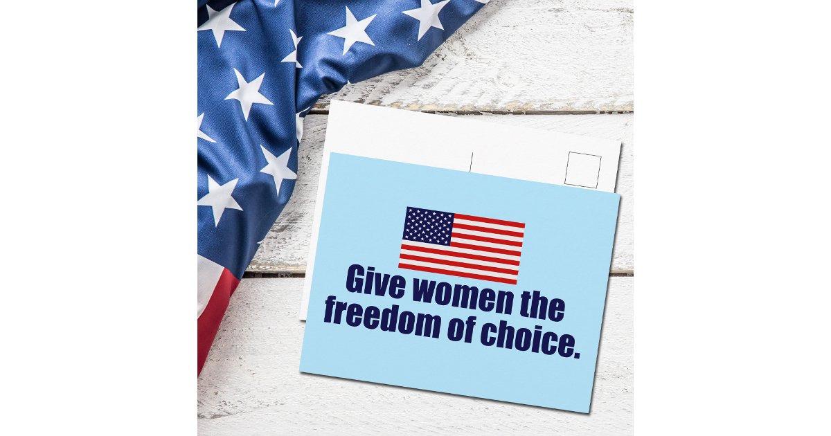 Women's Rights Postcard Project.pdf Pro Choice Freedom for Women's Rights Postcard | Zazzle