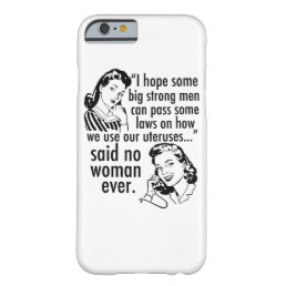 Pro Choice Humor Political Cartoon Vintage Barely There iPhone 6 Case